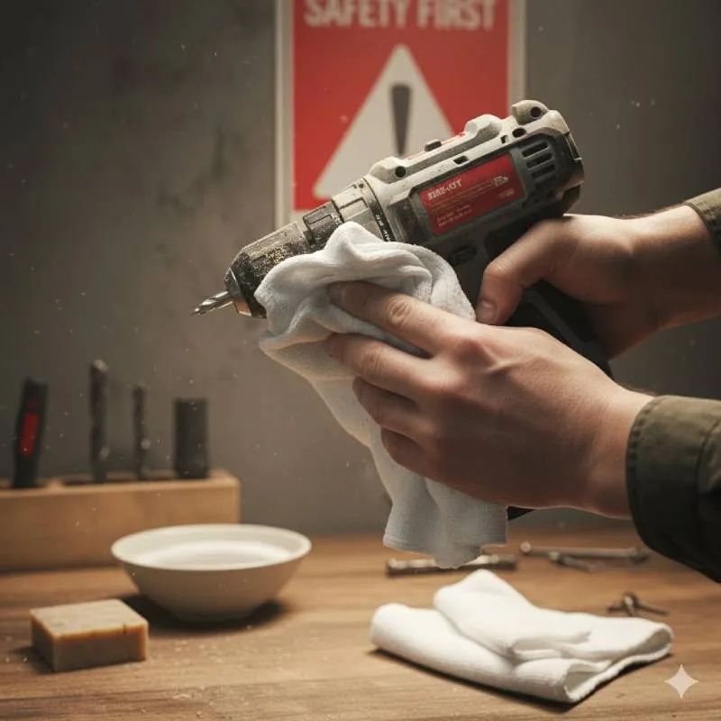 تمیز کردن دریل شارژی