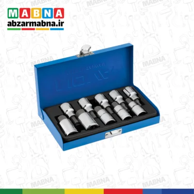 جعبه بکس 1/2 اینچ 10 پارچه آلنی شش گوش