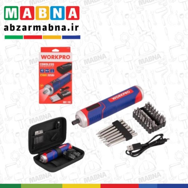 کیت 41پارچه پیچ گوشتی شارژی ورک پرو مدل wp460007 - Image 1