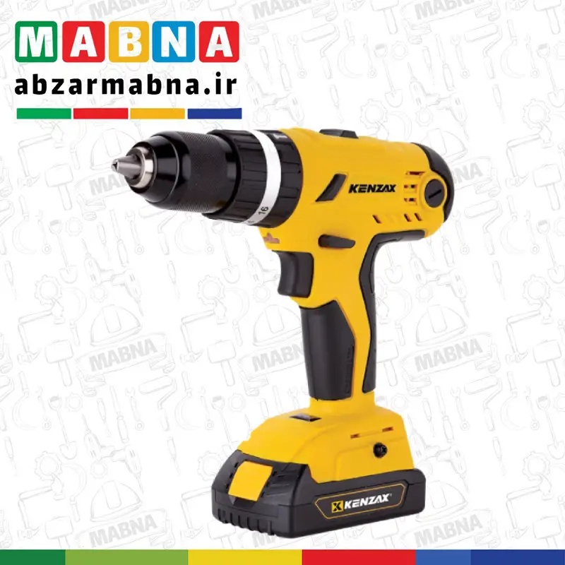 kenzax-kcdi-118-18v-cordless-hammer-drill-driver دریل پیچ گوشتی شارژی چکشی 18 ولت کنزاکس KCDI-118